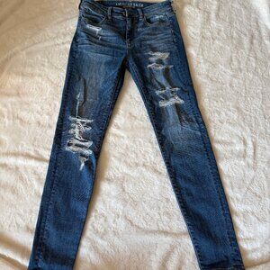 American Eagle Super Stretch Distressed Skinny Jeans – Women’s Size 4